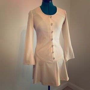Vintage 1980 cream dress